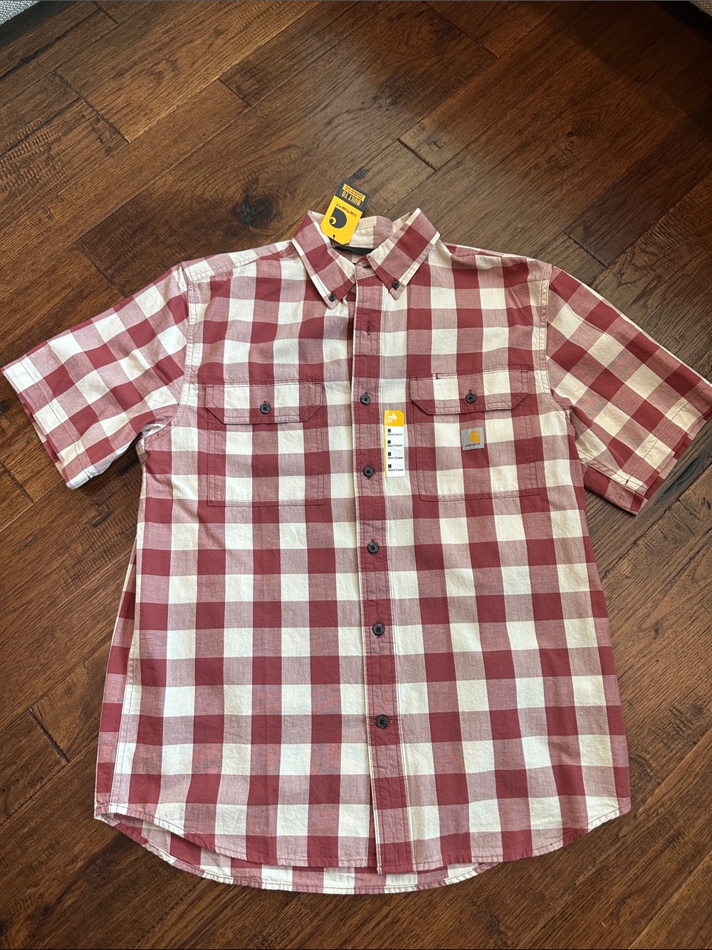Carhartt Loose fit Short-Sleeve Button-Down Plaid Shirt